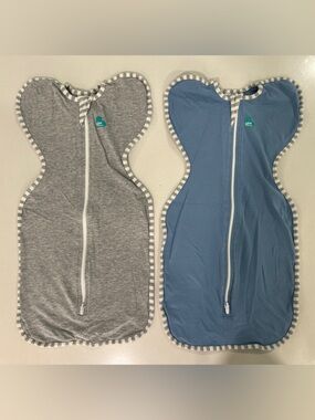 Love To Dream Swaddle Up Baby Swaddle Sleep Sacks - Set of 2 - Gray & Blue